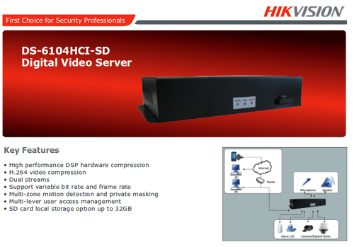 GRABADOR CCTV HIKVISION DECODER 4Ch mod.: DS-6104HCI-SD - Imagen 3 de 6