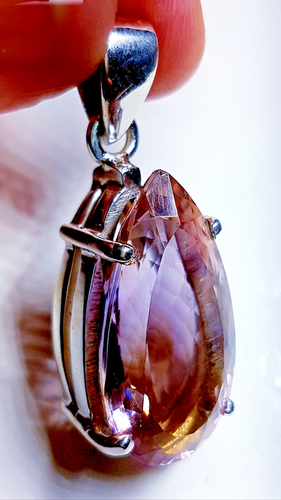 9,98g TOP Pendentif Ametrine IF NATURELLE facettée Argent - Imagen 5 de 6