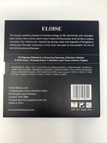 Eloise The Queen Eyeshadow Palette 20 Shades Matte Shimmer Pearl Metallic Chrome - Picture 2 of 8