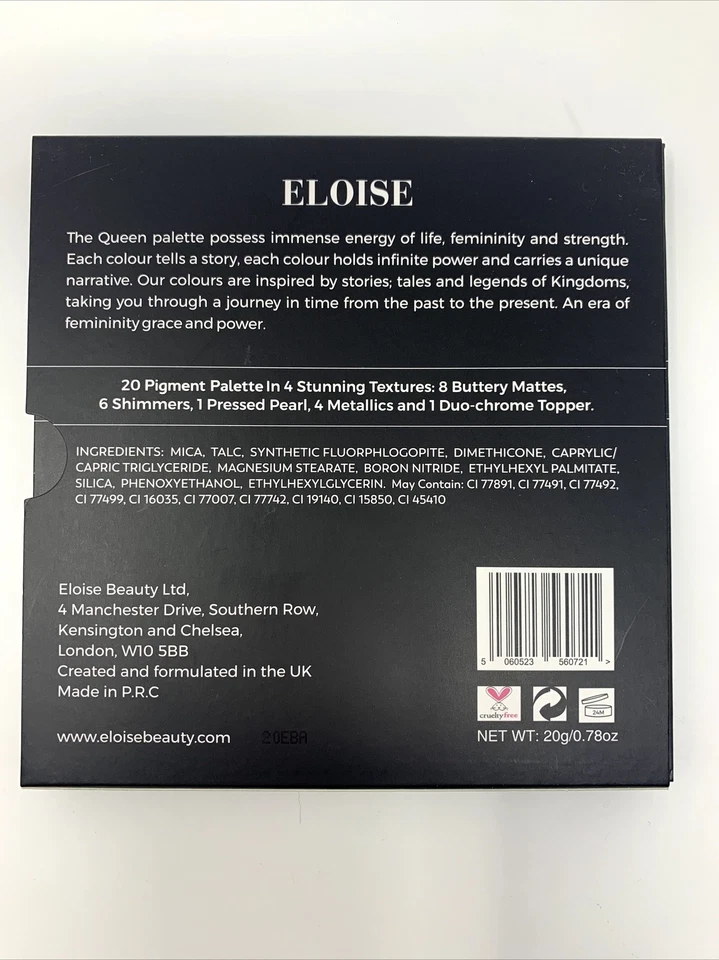 Eloise The Queen Eyeshadow Palette 20 Shades Matte Shimmer Pearl Metallic Chrome - Image 2 of 4