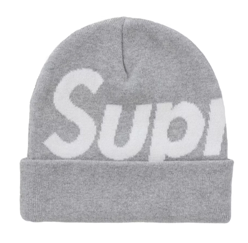 Bonnet Supreme Big Logo (FW24) gris cendre