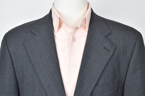 Vintage Chaps Ralph Lauren Blazer Sport Coat Mens 40R Charcoal Gray Wool Jacket - Picture 4 of 14