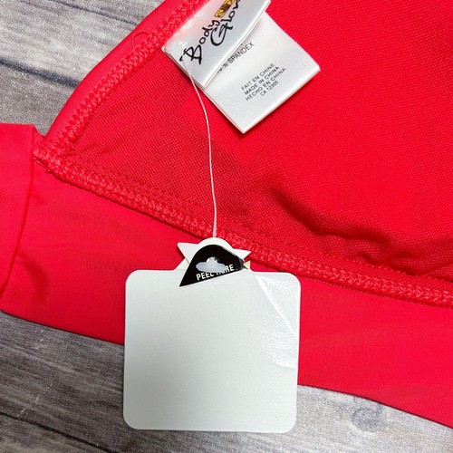Body Glove Red Triangle Halter Back Tie Removable Pads Bikini Top Small NWT NOS - Picture 11 of 11
