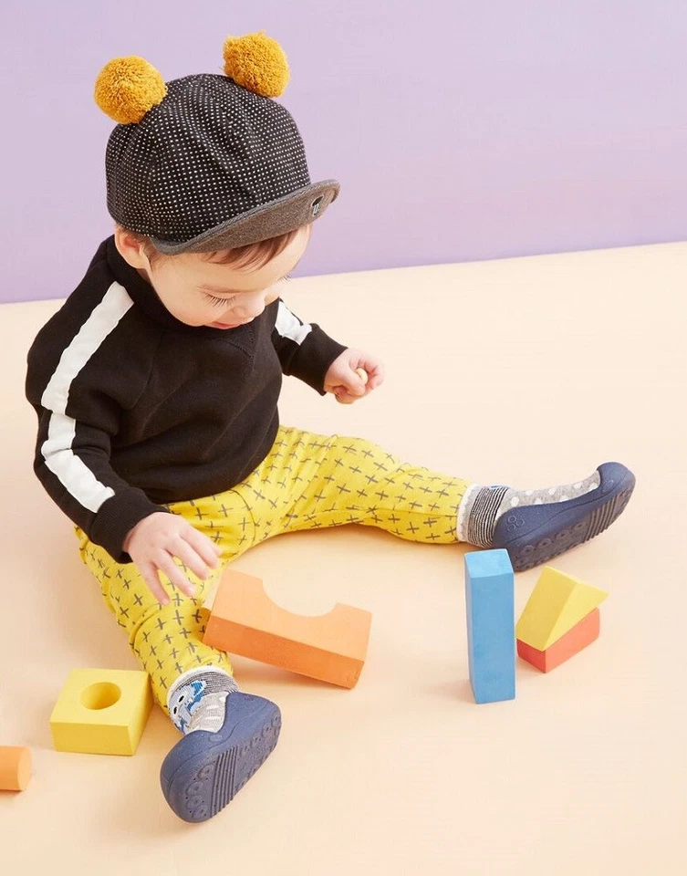 ATTIPAS ZOO AZUL MARINO zapatos ergonómicos niños bebés suela antideslizante mocasines playa Foto 4 de 4