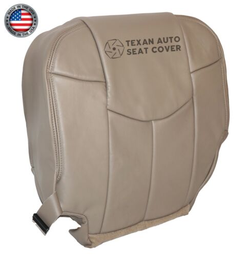 2002 Chevy Avalanche 1500, 2500 LT, LS Passenger Bottom Leather Seat Cover Tan - Picture 2 of 7