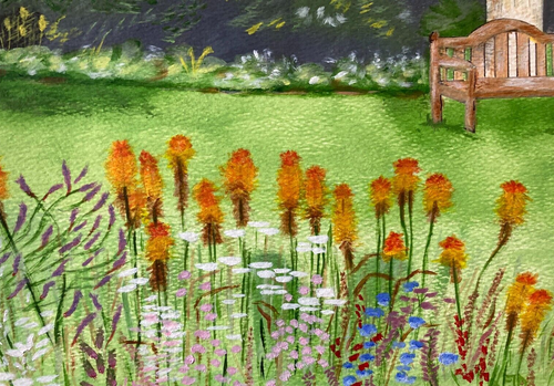Ein englischer Landgarten - SOLITUDE - Landschaft (A 4) von G.D.Leid - Bild 2 von 4