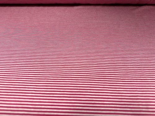Viscose Blend Single Jersey Fabric, Per Metre - Pinstripe - Pink - Picture 3 of 3