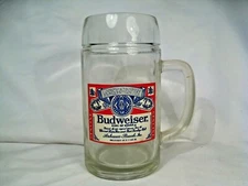 Vintage Budweiser Anheuser Busch Clear Beer Mug Stein.  #3