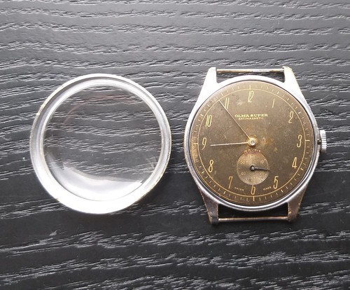 Vintage Olma Super Tropical Black Dial Military Style Watch 35mm - Picture 16 of 22