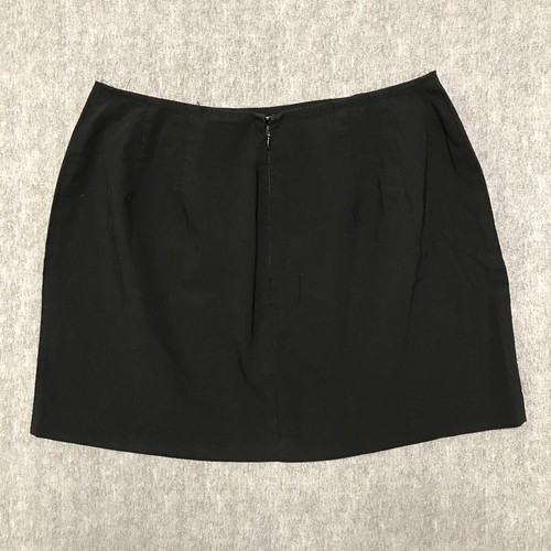 Venezia Skirt Womens 16 Black Career Knee Length Stretch Back Zip Flat Front - Picture 8 of 10