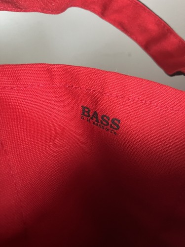 Bass & Co Tote Bag Mini Red & Black Handbag Purse Shoulder Bag Preppy Classic NO - Picture 4 of 13