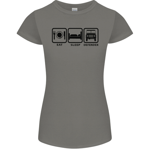 Eat Sleep 4X4 Off Road Roading Car Womens Petite Cut T-Shirt - Picture 51 of 61