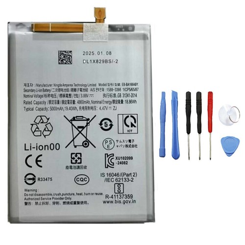 Batterie de remplacement pour Samsung A16 5G SM-A166E EB-BA166ABY 5000mAh + outils - Photo 1 sur 2