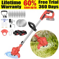 Garden Grass Trimmer 21V Cordless Battery Electric Grass Strimmer Edger Cutter