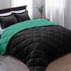 Queen Comforter Set - Green Comforter Set Queen, Reversible Bed Comforter Queen