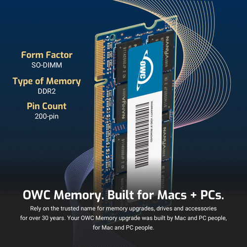 OWC 8GB (4x2GB) DDR2 667MHz 2Rx8 Non-ECC SODIMM 200-pin Memory RAM - Picture 3 of 7