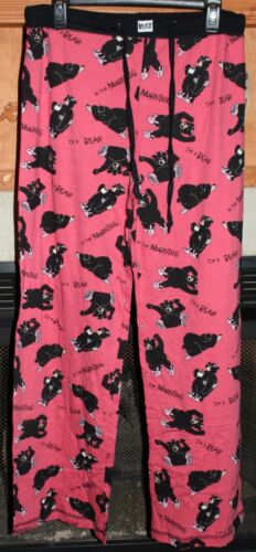 Large NWT Juniors Lazy One Bear In The Morning Yoga PJ Pant Lounge Sleep Pants - Picture 2 of 6