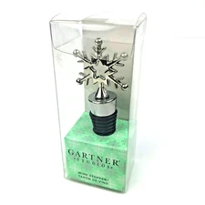 Gartner Studios Chrome Silver Snowflake Wine Bottle Stopper NEW