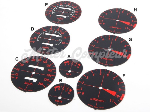 kit fonds de compteur/cadrans - km/h-compte-tours-voltmètre - pour HONDA CBX1000 - Picture 2 of 3