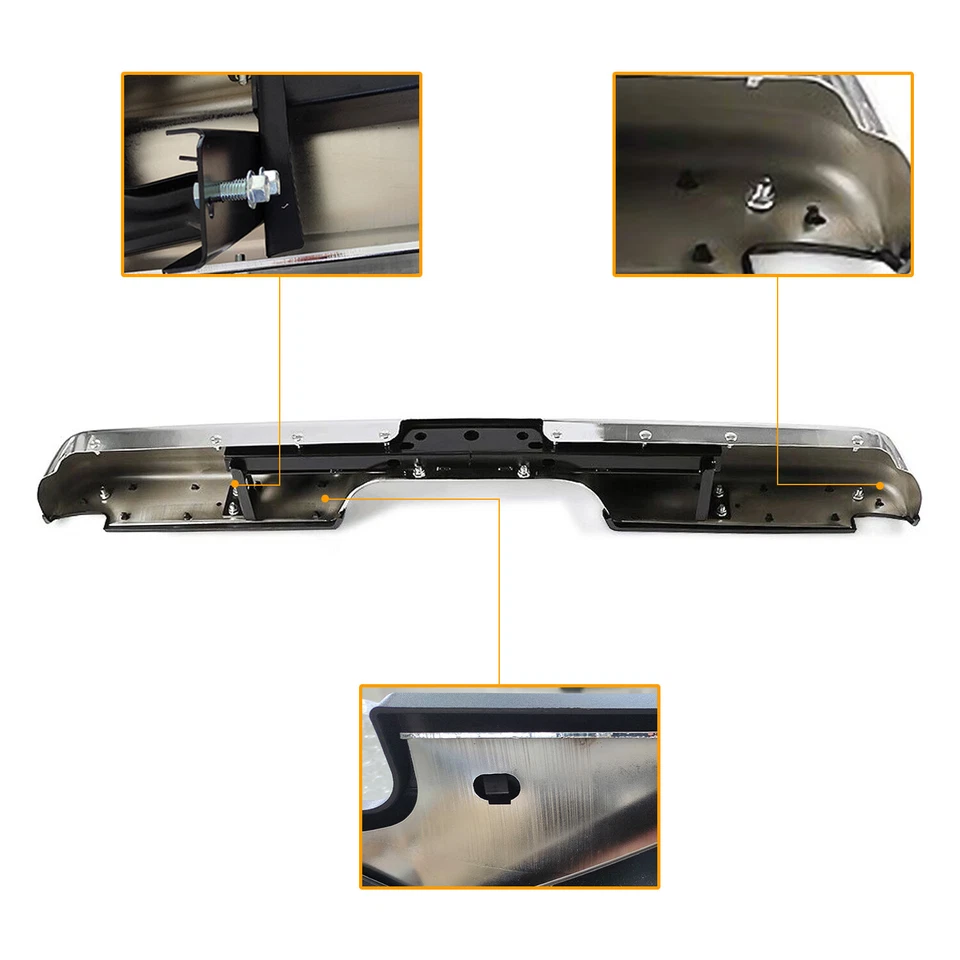 For 1994-2001 Dodge Ram 1500 2500 3500 NEW Rear Step Bumper Chrome Assembly Foto 4 de 4