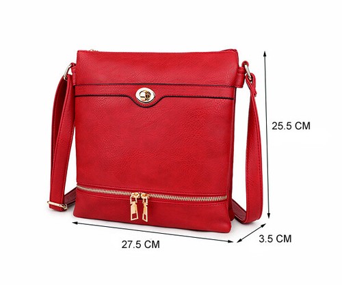 Ladies Cross Body Messenger Over Shoulder Bag Satchel Womens Handbag Twist Lock - Picture 94 of 851