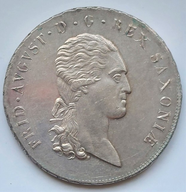 Sachsen 1 Taler 1816 27 92 g AKS 12 Kahnt 417e + Randschrift im Laubrand !!! Sachsen 1 Taler 1816 27 92 g AKS 12 Kahnt 417e + Randschrift im Laubrand !!!