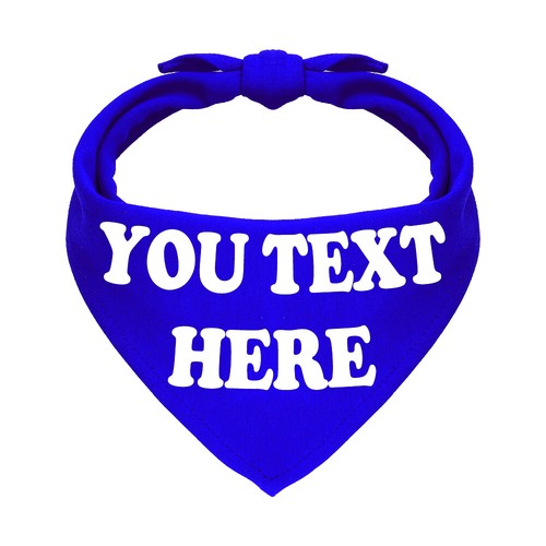 Personalised Pet Dog Bandana Collar Custom Name ID Soft Cotton Scarf Neckerchief - Picture 3 of 18