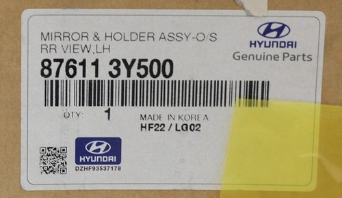 NEW OEM Driver Side Door Mirror Glass 876113Y500 for Elantra 14-16 Accent 13-17 - Picture 2 of 7