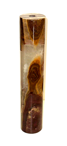 NEW OLD STOCK 10"H Med Green Cylinder Cone Onyx Marble Lamp BREAK COLUMN PART - Picture 4 of 10