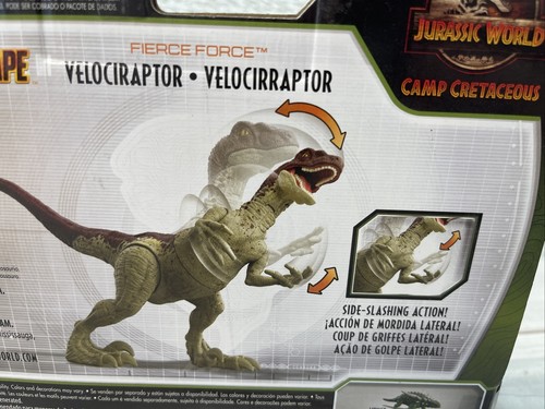 Jurassic World Toys Fierce Force Velociraptor Camp Cretaceous Dinosaur - Picture 5 of 7