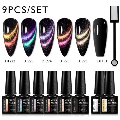 7/14Pcs CatMagnetic Gel Nail Set With Magnetic Stick Kit For Nail UV Gel Varnish - Picture 10 of 32