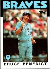 1986 Topps  #78  Bruce Benedict  Catcher   Atlanta Braves  FREE shipping