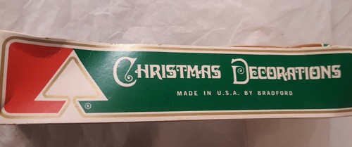 Vtg  Bradford Red Glass Christmas Tree Topper W/Box Ornament USA  - Picture 6 of 8