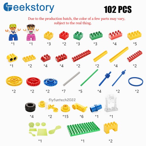 102 pz kit blocchi da costruzione kit educativo fai da te QL6020 mattone robot per Le*go 9656 - Foto 4 di 6