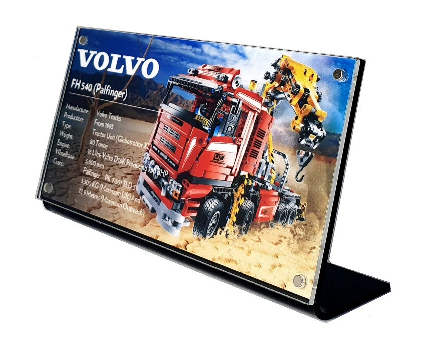 LEGO 8258 Crane Truck CUSTOM ACRYLIC DISPLAY STAND