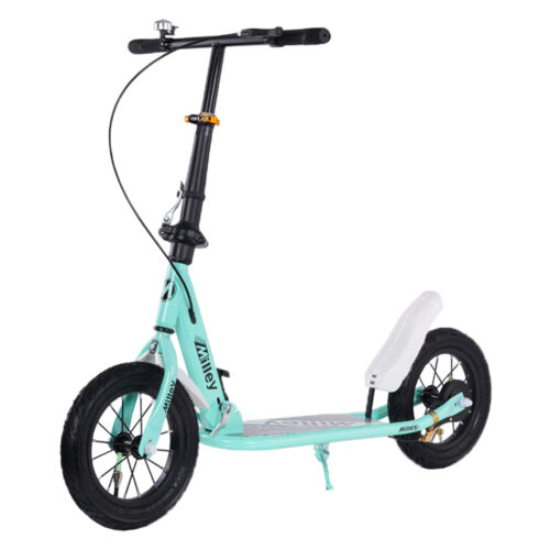 Scooter de cercanías plegable absorbente de golpes para adultos adolescentes con neumáticos de aire de 12" - Imagen 17 de 17