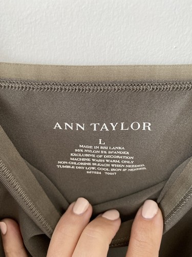 Ann Taylor Strappy Top Size L army Green. RRP £32 - Picture 3 of 4