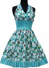 Adult OSFM Halter Apron Frosty Snowman Xmas Elastic Waist Bake Cook Butcher Chef