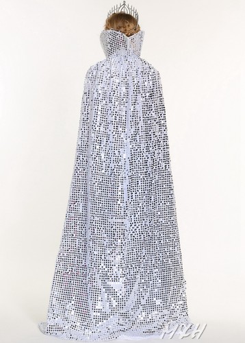 Multicolor 71" Long Cloak Cape Scales Sequin Satin Poncho Beauty Contest Pageant - Picture 29 of 96