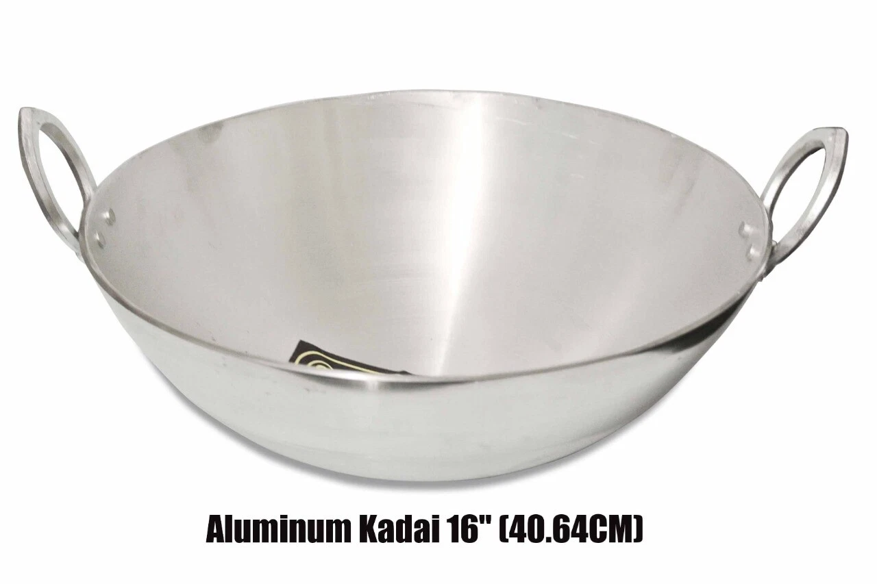 Aluminum Karahi Kadai Kadhai Deep Fry Wok Balti Dish With Handle Heavy Duty
Opens in a new window or