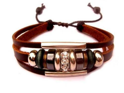 Cuero de imitación de hematita Joyería para Hombre