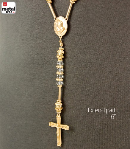 Herren Hip Hop Matt 8mm KLAR Perlen Rosenkranz Gebet Hand & Jesus Kreuz Kette MGCL - Bild 2 von 5