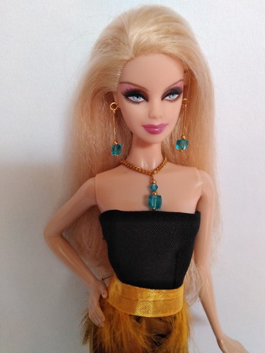 Jewelry Crystal necklace & earrings for barbie silkstone, fashion royalty, poppy - Imagen 6 de 7