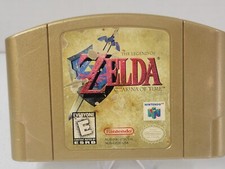Zelda: Ocarina of Time Gold Collector's Edition (Nintendo 64, N64) -- Game --