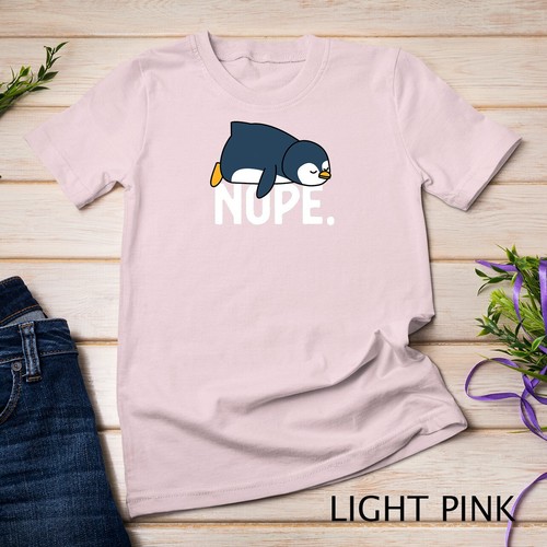 Funny Nope Not Today Lazy Penguin Lover Gift T-Shirt Unisex T-shirt - Picture 7 of 15