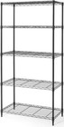 Storage Shelves 5-Tier Shelves Adjustable Metal Wire Racks Storage Shelving