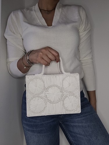 Bolso de caja blanco L.K.Bennett Rita Raffia - Imagen 16 de 16