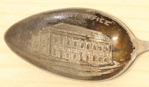 Sterling Silber Oklahoma US Post Office monogrammiert Souvenir Löffel X095C - Bild 1 von 6