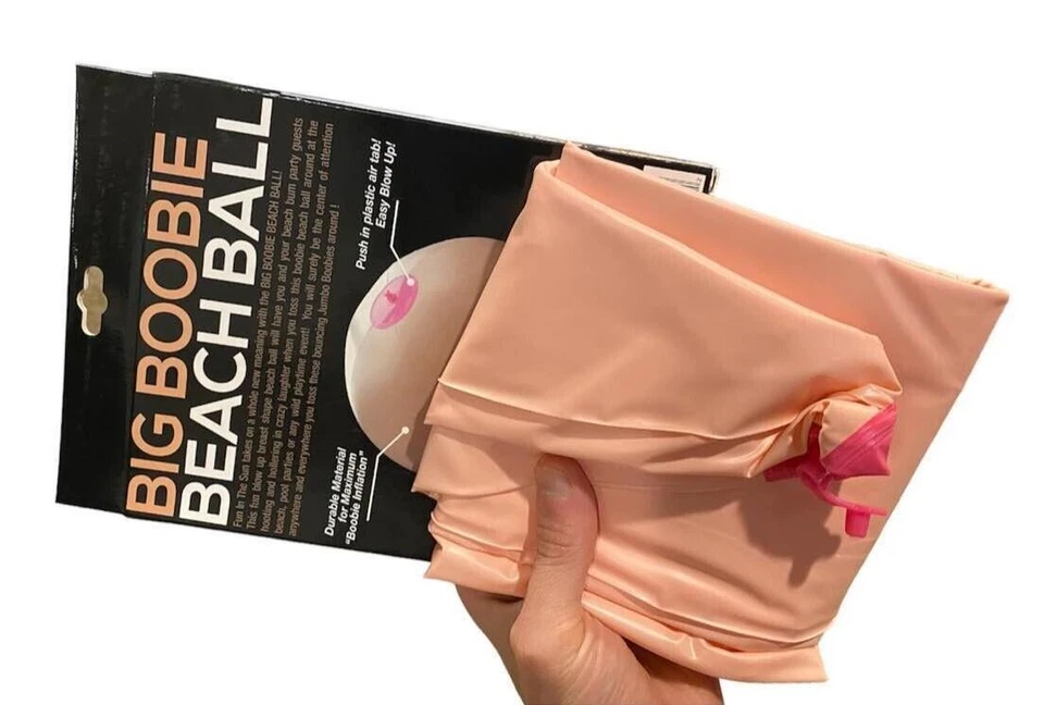 Pelota de playa grande de 24 pulgadas divertida pelota inflable - ¡Juguete divertido para tetas de piscina de playa! Foto 3 de 4