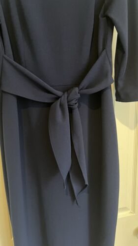 Adrianna Papell Navy Blue Dress Size 14, Christmas, Business, Straight - Picture 6 of 14